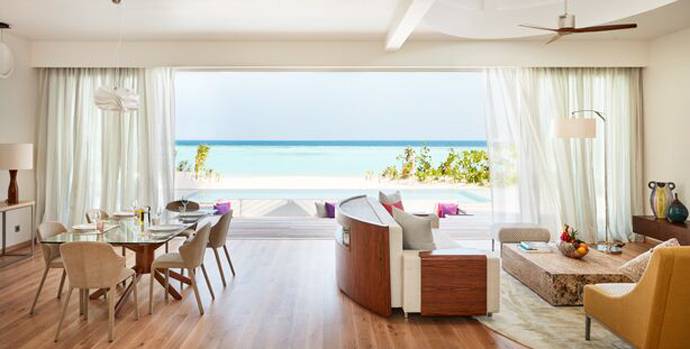 Wohnbereich, Two Bedroom Beach Residence, Jumeirah Maldives