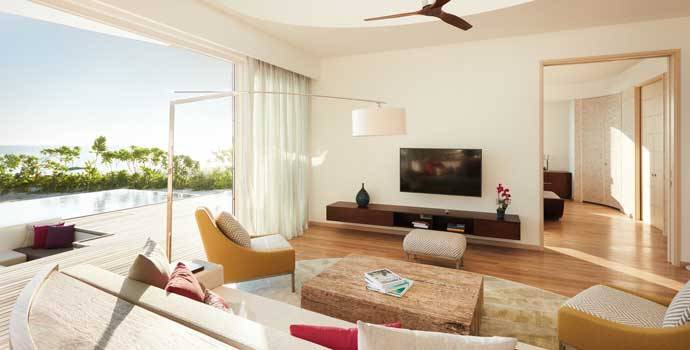 Wohnzimmer, Two Bedroom Beach Residence, Jumeirah Maldives