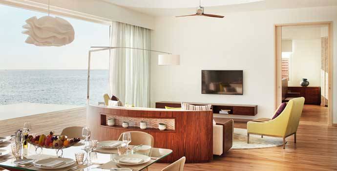 Wohnbereich, Over Water Residences, Jumeirah Maldives