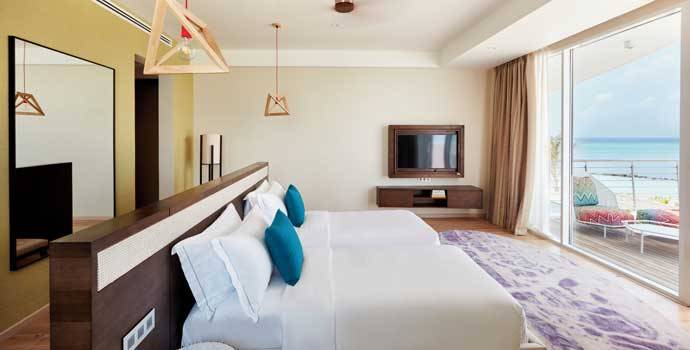 Schlafzimmer, Three Bedroom Beach Retreat, Jumeirah Maldives