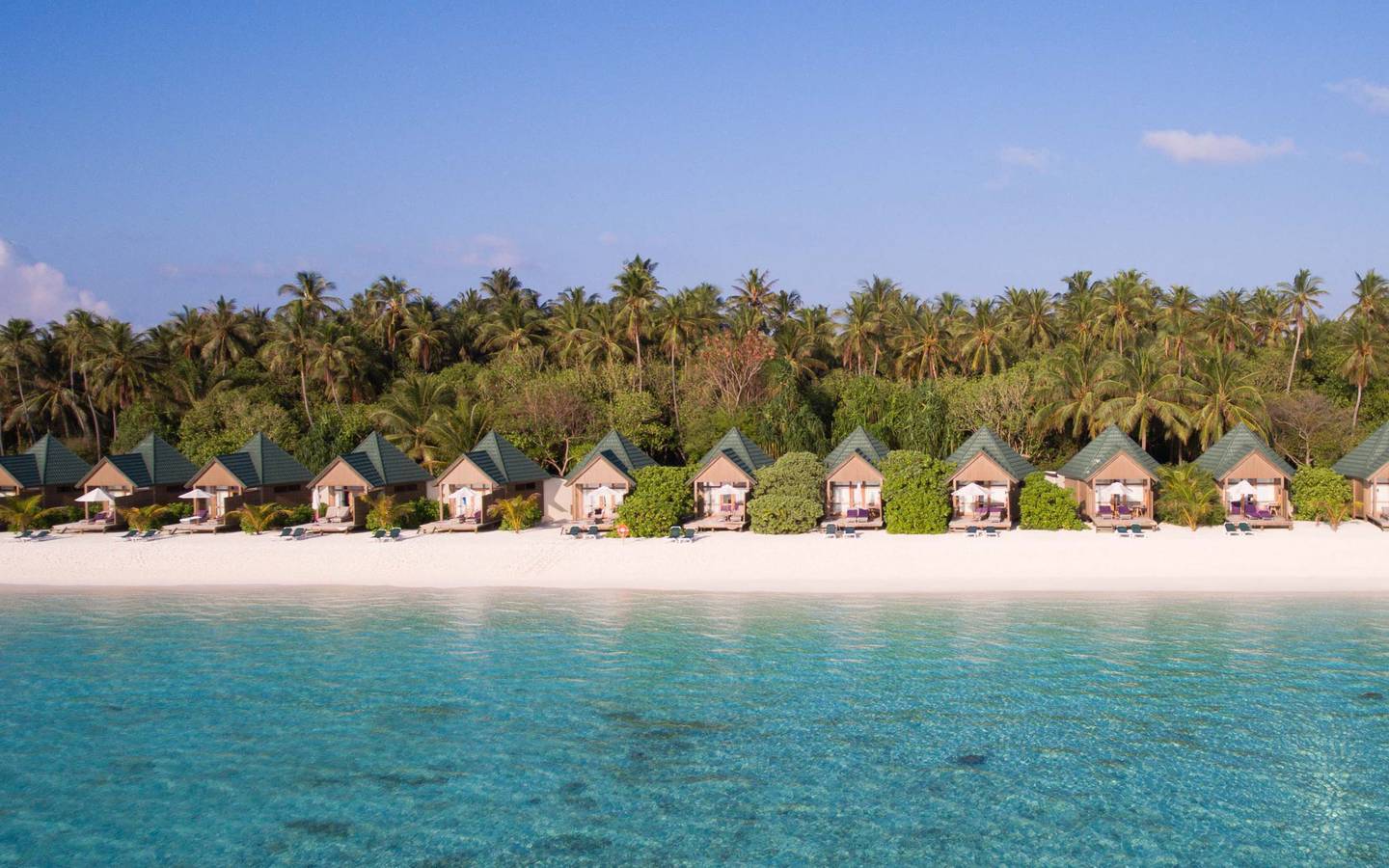 Meeru Island Resort, Malediven, Water Front Villas, Außenbereich_Aerial