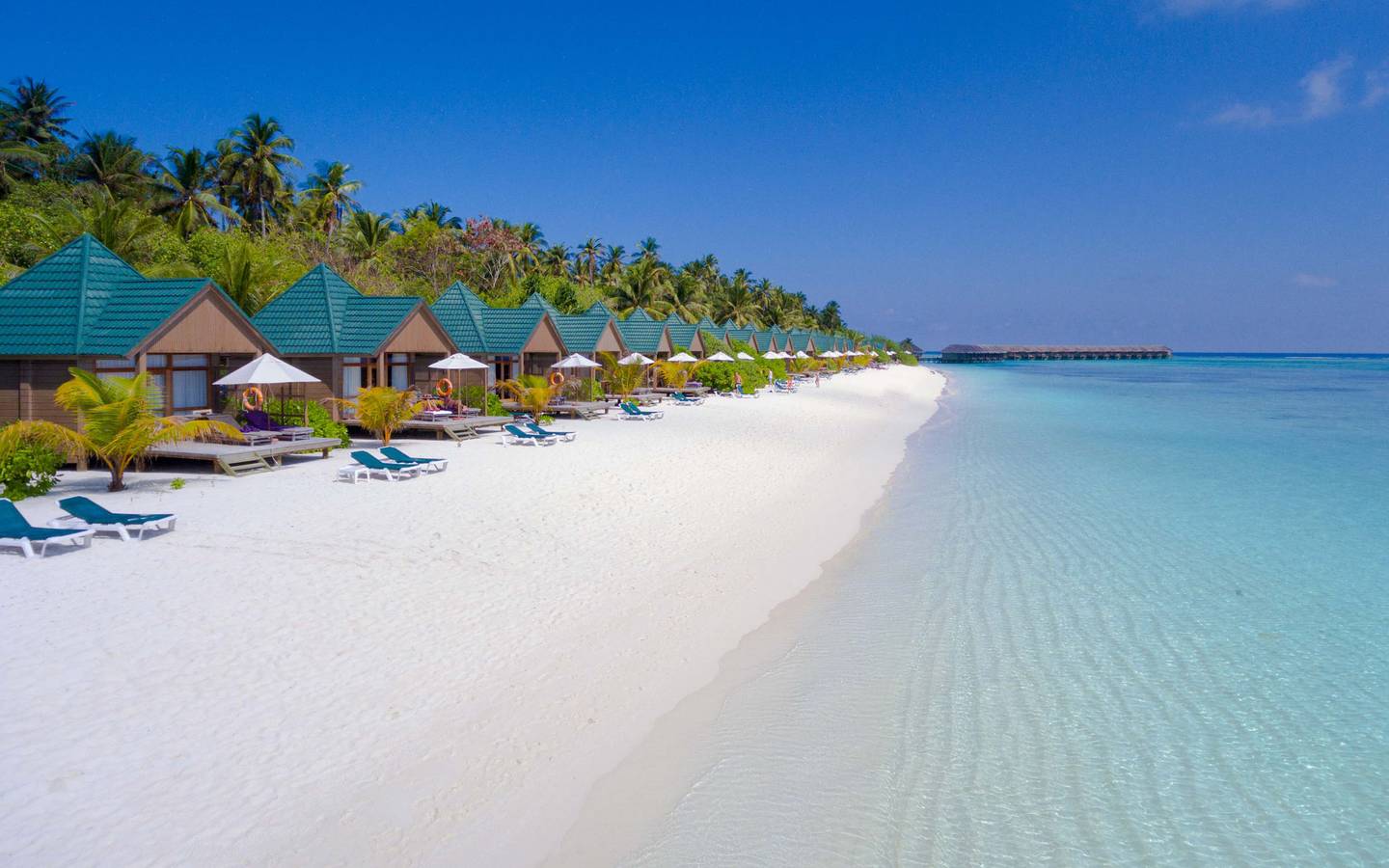 Meeru Island Resort, Malediven, Water Front Villas, Außenbereich_2