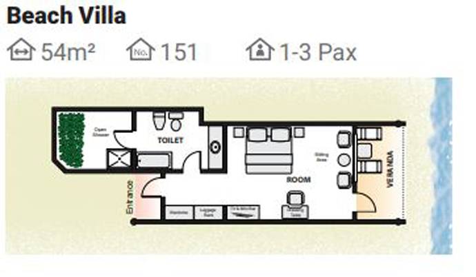 Grundriss, Beach Villa, Paradise Island Resort & SPA