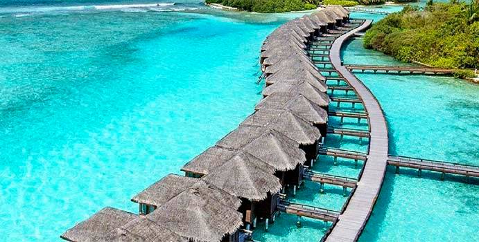 Luftaufnahme, Water Bungalows, Sheraton Full Moon Resort & SPA