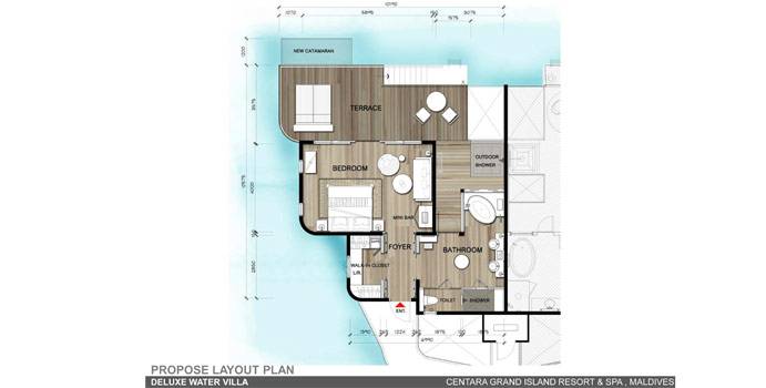 Grundriss, Deluxe Water Villa, Centara Grand Island Resort & Spa