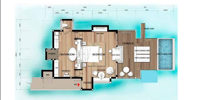 Grundriss, Sunset Ocean Pool Villa, Centara Grand Island Resort & Spa Machchafushi Island_Club Sunset Overwater Pool Villa_13