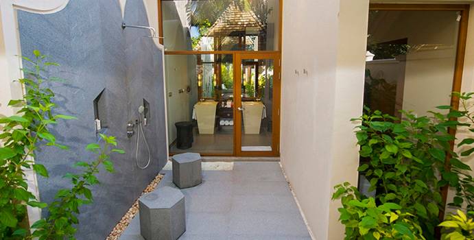 Außendusche, Beach Villa, Conrad Maldives Rangali Island