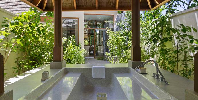 Bad, Beach Villa, Conrad Maldives Rangali Island