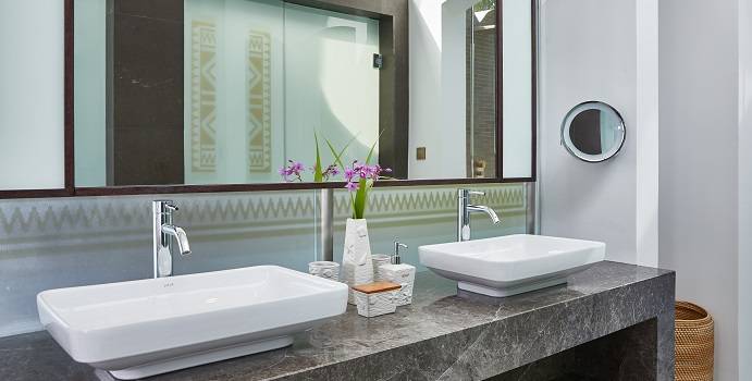 Bad, Deluxe Beach Villa, Conrad Maldives Rangali Island