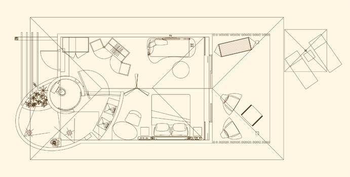 Grundriss, Beach Villa, Constance Moofushi Resort