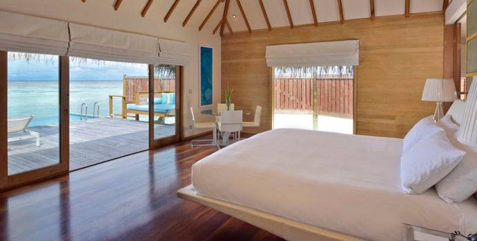 Schlafen, Premier Water Villa, Conrad Maldives Rangali Island