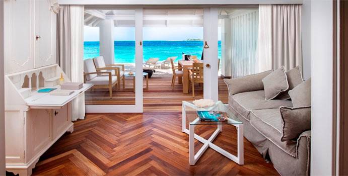 Terrasse, Beach Junior Suite, Diamonds Thudufushi Island Resort
