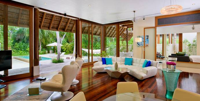 Wohnzimmer, Junior Beach Suite, Conrad Maldives Rangali Island