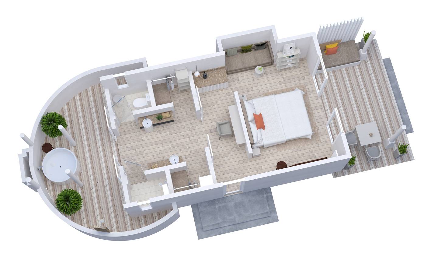 Lux* South Ari Atoll, Beach Villa, Grundriss