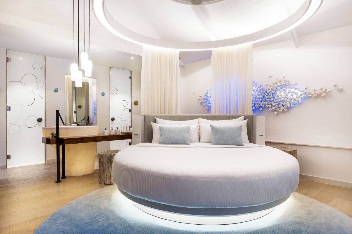 Lux* South Ari Atoll, Temptation Pool Water Villa, Schlafen