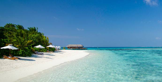 Strand der Beach Villa, Mirihi Island Resort