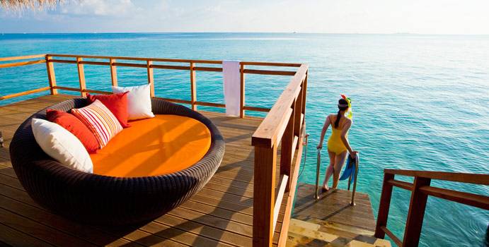 Steg, Water Villa, Velassaru Maldives