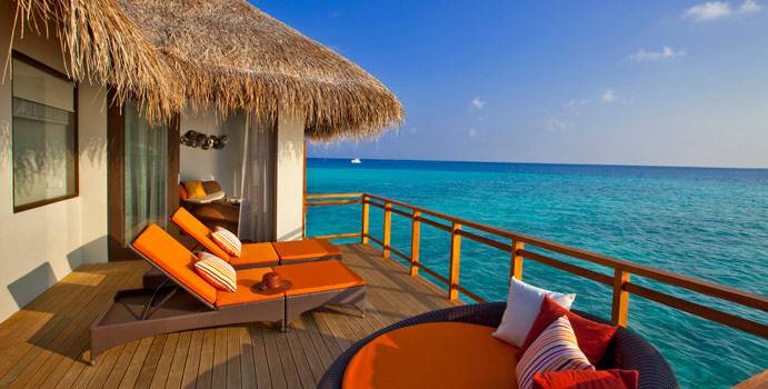 Terrasse, Water Villa, Velassaru Maldives