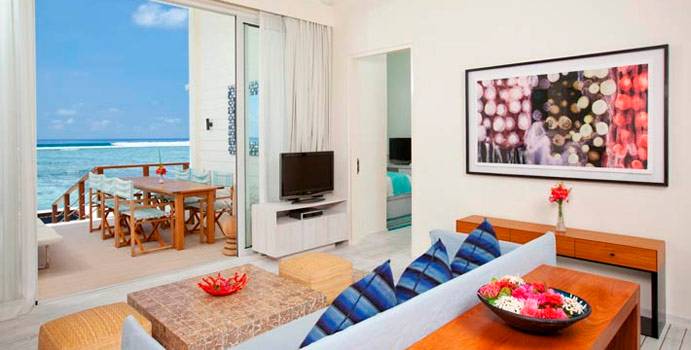 Wohnen, Overwater Pavillion, Holiday Inn Resort Kandooma