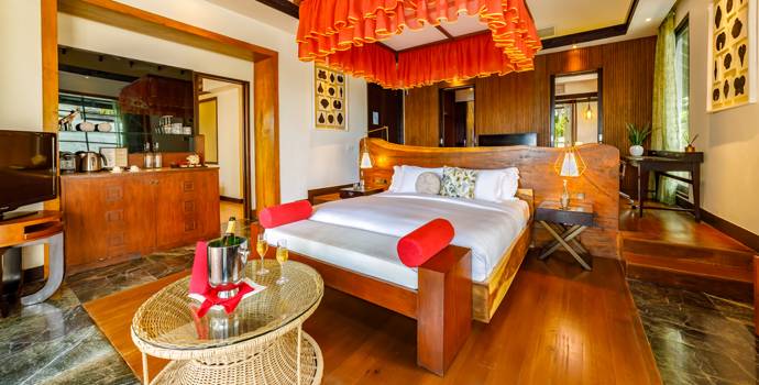 Schlafzimmer, Sunrise Earth Pool Pavilion, OZEN Reserve Bolifushi