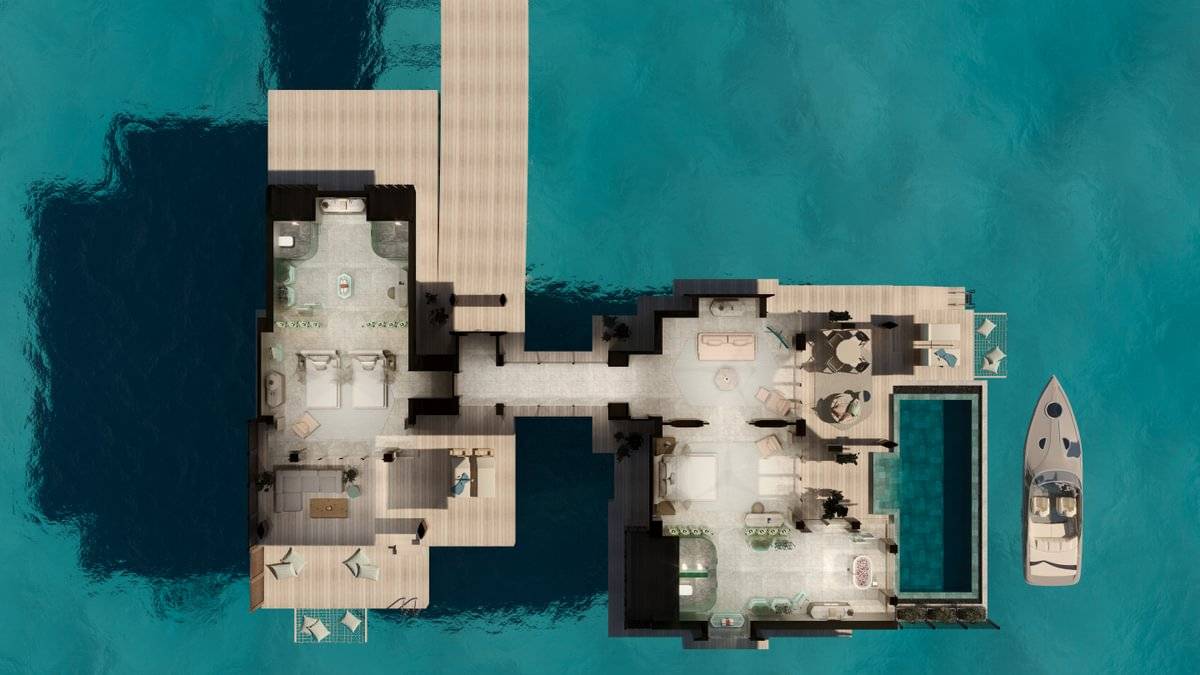 JOALI BEING | Grand Two Bedroom Ocean Pool Villa | Floorplan