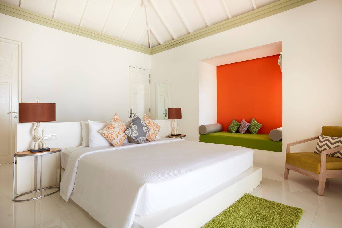 Sun Siyam Olhuveli, Malediven, Grand Beach Villa, Schlafzimmer