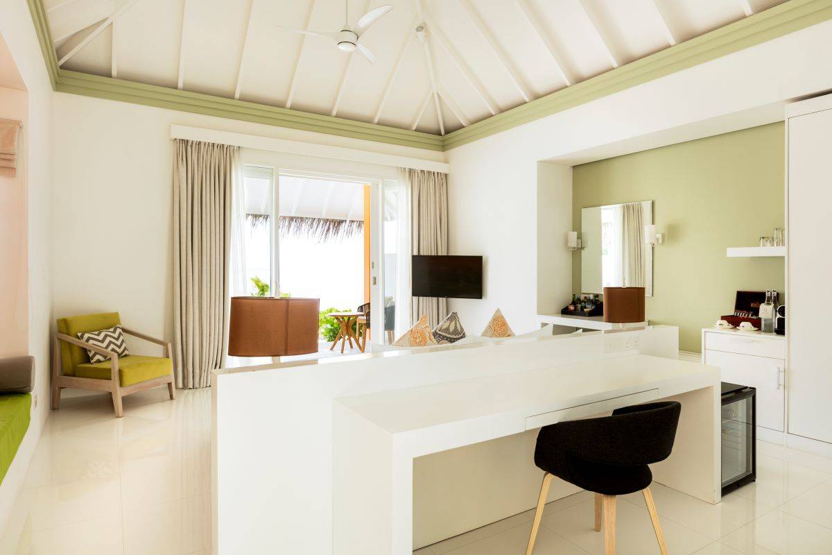 Sun Siyam Olhuveli, Malediven, Grand Beach Villa, Wohnbereich