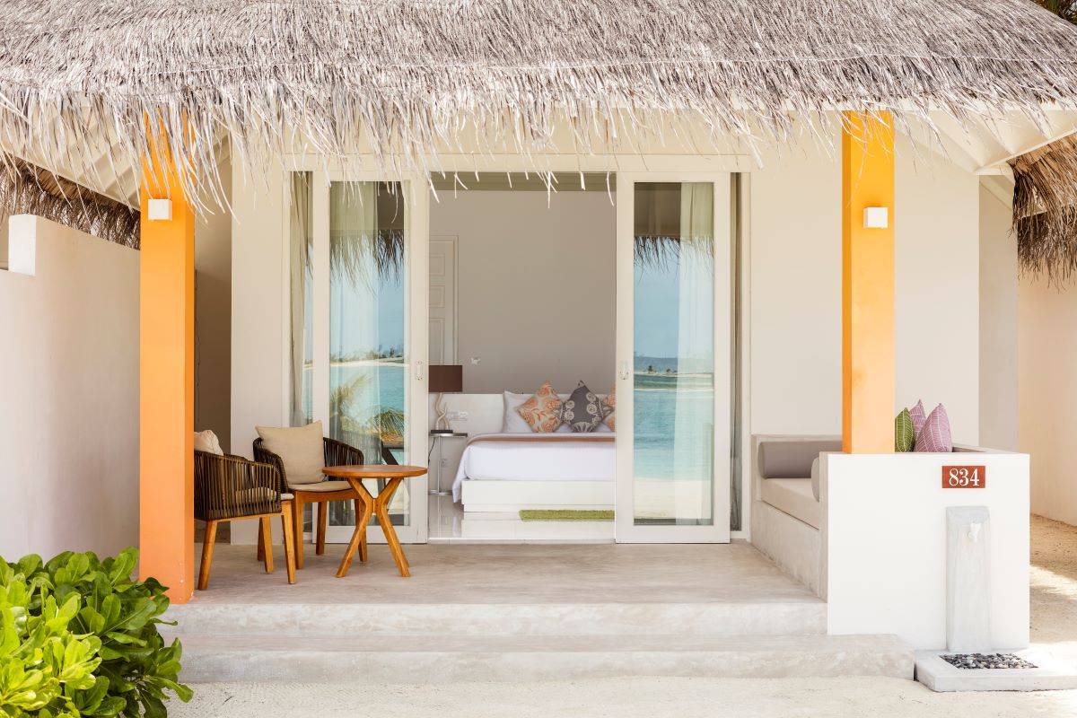 Sun Siyam Olhuveli, Malediven, Grand Beach Villa, Terrasse