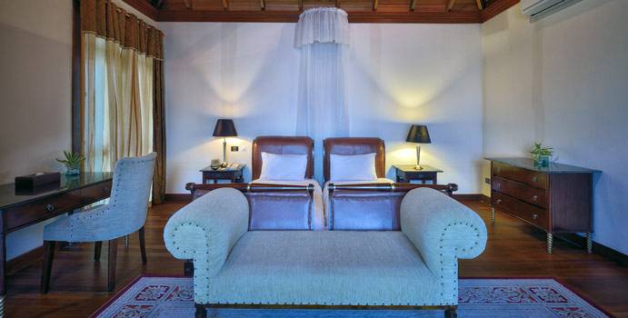 Sun Siyam Olhuveli, Malediven, Presidential Water Suite, Wohnbereich