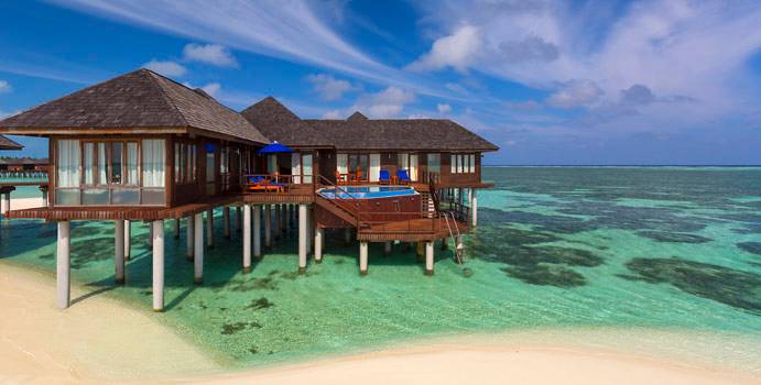 Sun Siyam Olhuveli, Malediven, Presidential Water Suite, Außenansicht