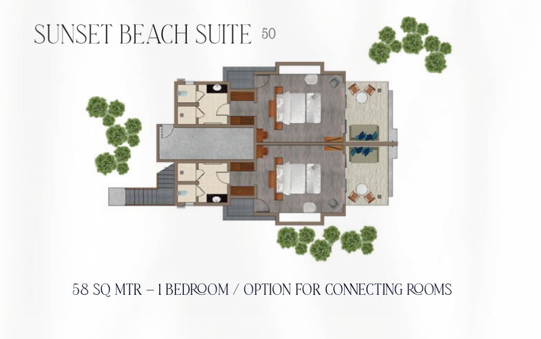 Ifuru Island Maldives, Malediven, Sunset Sky Suite, Grundriss