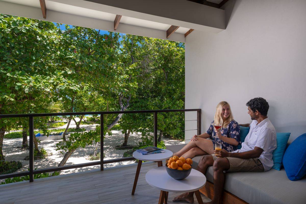 Ifuru Island Maldives, Malediven, Sunset Sky Suite, Balkon