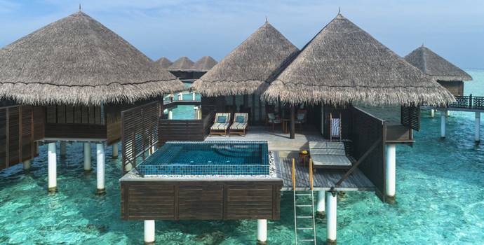 Terrasse, Deluxe Lagoon Villa with Pool, Taj Exotica Maldives Resort & SPA