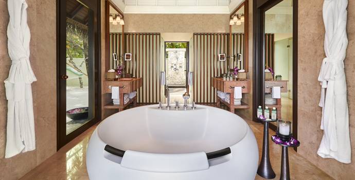 Badezimmer, Premium Villa with Pool, Taj Exotica Maldives Resort & SPA