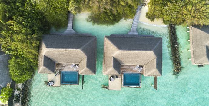 Aerial, One Bedroom Ocean Suite with Pool, Taj Exotica Maldives Resort & SPA