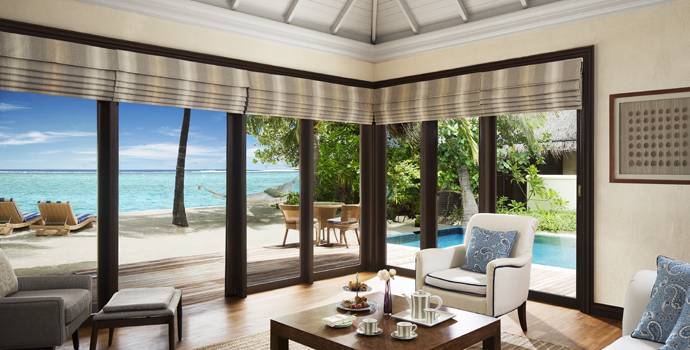 Wohnen, One Bedroom Beach Villa Suite with Pool, Taj Exotica Maldives Resort & SPA