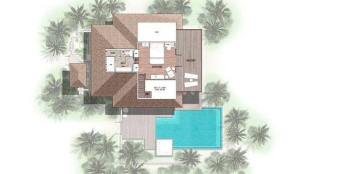 Grundriss OG, Two Bedroom Beach Villa Suite with Pool, Taj Exotica Maldives Resort & SPA