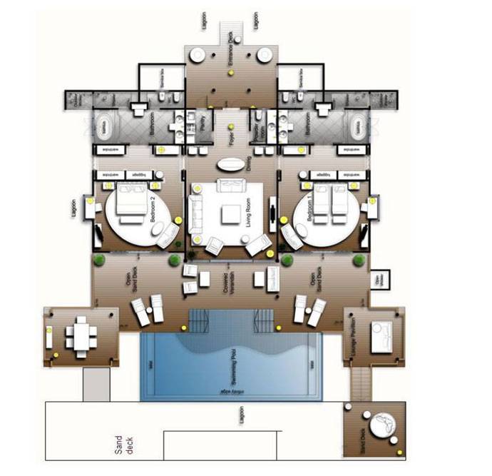 Grundriss, The Rehendi Presidential Overwater Suite with Pool, Taj Exotica Maldives Resort & SPA