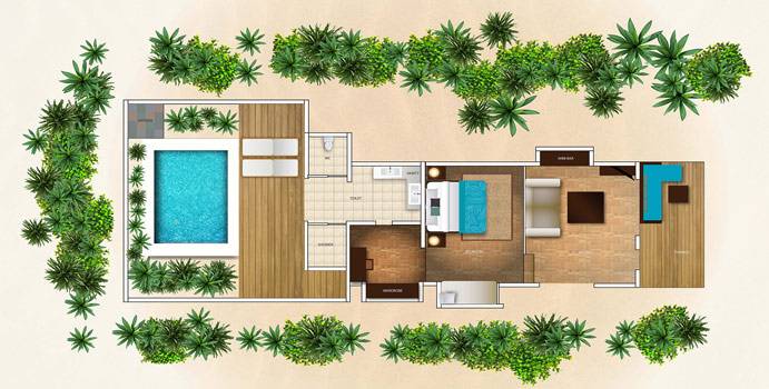 Grundriss, Deluxe Villa with Pool, Velassaru Maldives