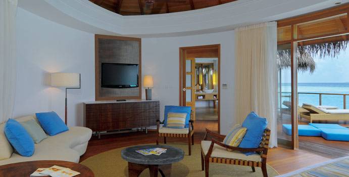 Wohnzimmer, Water Villa, Constance Halaveli Resort