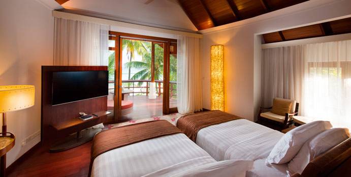 Terrasse 1. Stock, Double Storey Beach Villa, Constance Halaveli Resort