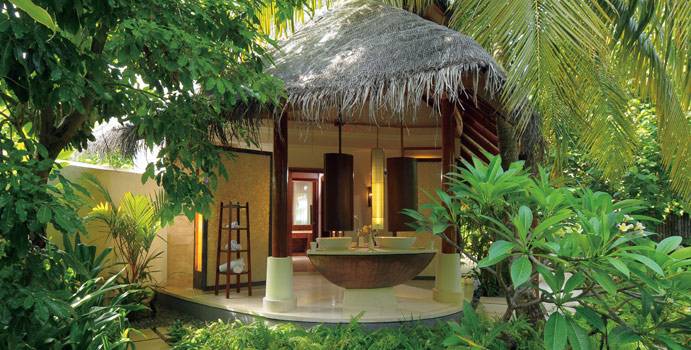 Bad, Double Storey Beach Villa, Constance Halaveli Resort