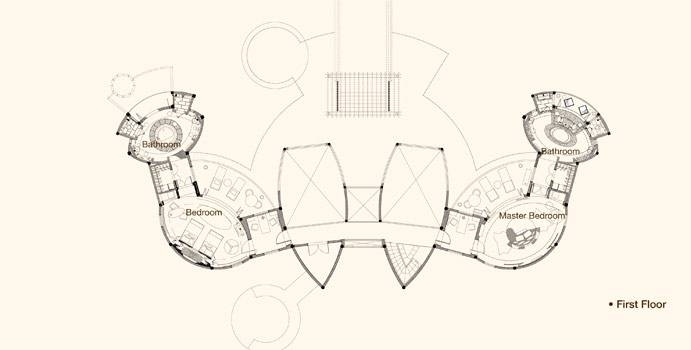 Grundriss 1. Stock, Presidential Suite, Constance Halaveli Resort