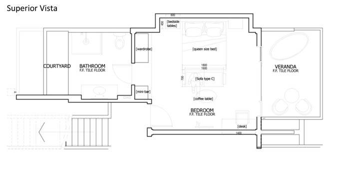 Grundriss, Superior Vista Room, Summer Island Maldives