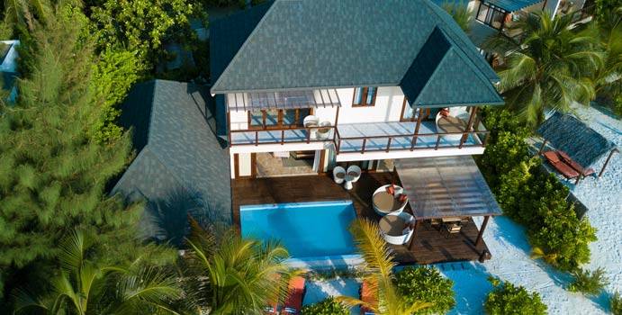 Luftaufnahme Pool, The Summer House, Summer Island Maldives