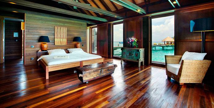 Wohnen, Overwater Deluxe Villa, Gangehi Island Resort