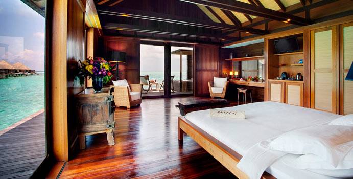 Meerblick, Overwater Deluxe Villa, Gangehi Island Resort