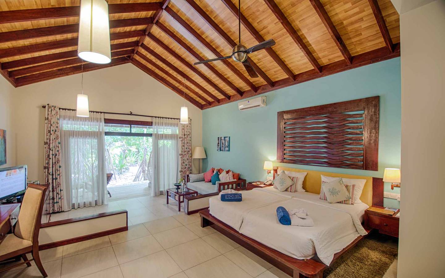 Wohnen, Gartenbungalow, ROBINSON Club Maldives