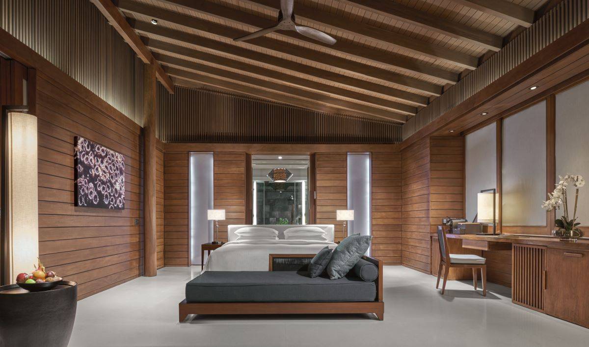 Park Hyatt Maldives Hadahaa, Beach Villa, Schlafzimmer