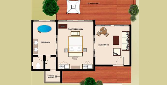 Grundriss, Beach Villa, The Residence Maldives at Falhumaafushi